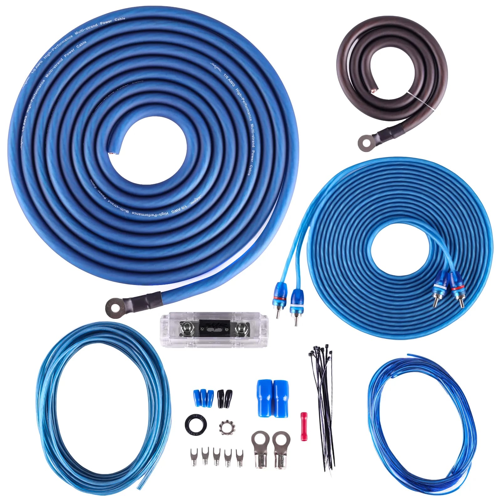 SKAR0ANL-CCA | 1/0 Gauge - 2,000 Watt CCA Amplifier Wiring Kit #1