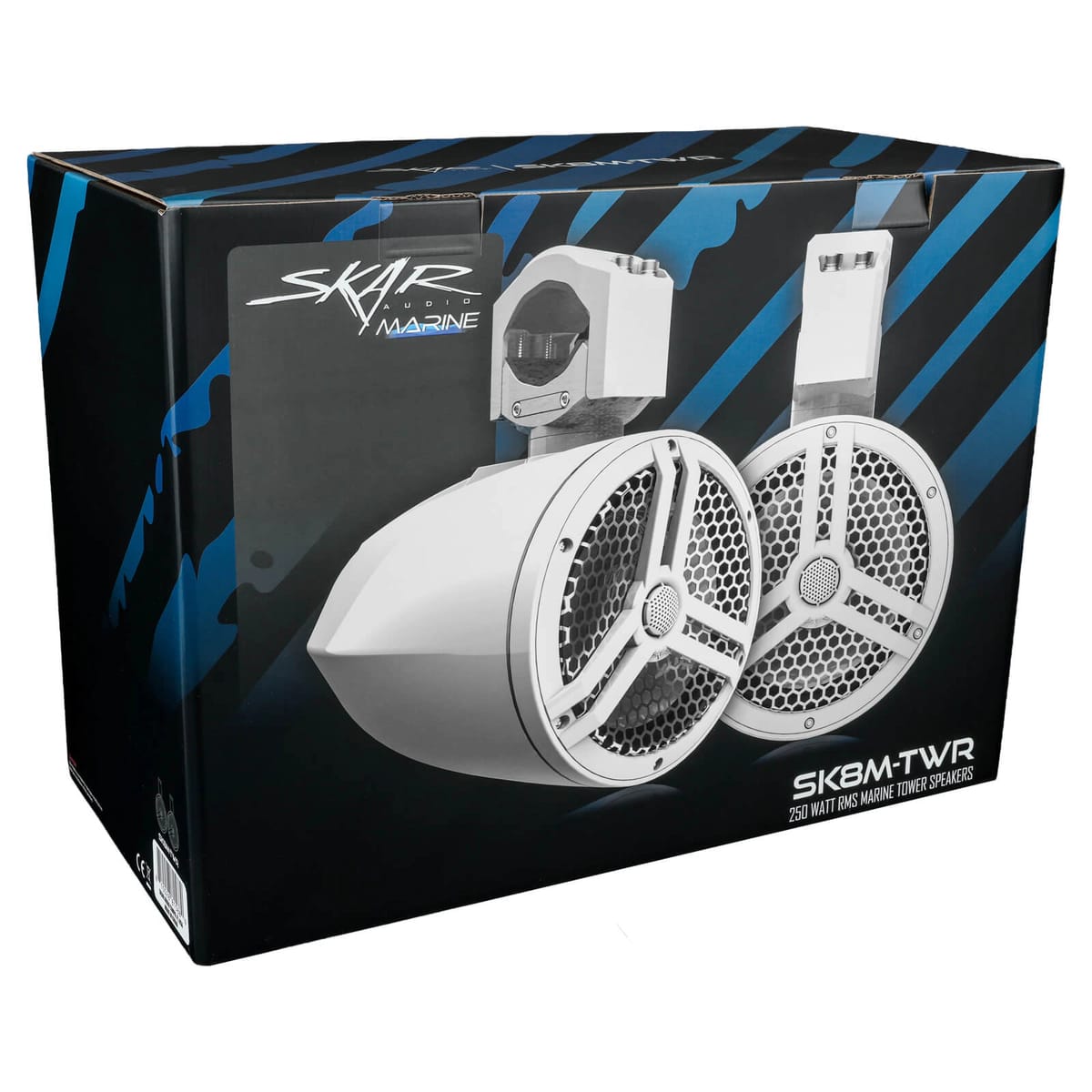 SK8M-TWR | Marine 8" Full Range 2-Way 500 Watt Tower Speakers - White (Pair) #9