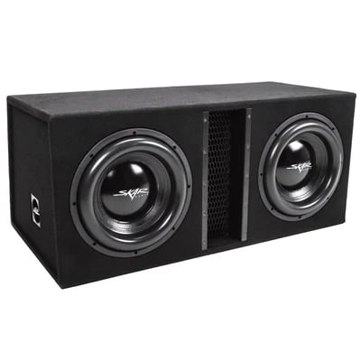 EVL-2X12D4 | Dual 12" 5,000 Watt EVL Series Loaded Vented Subwoofer Enclosure