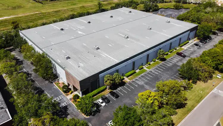 Aerial view of Skar Audio facility