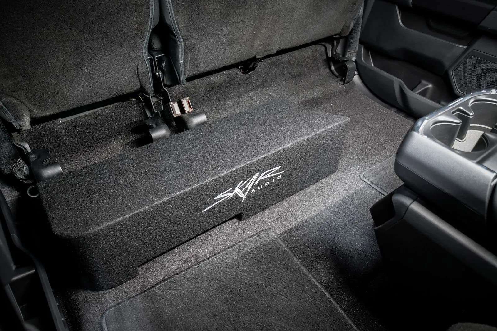 Featured Product Photo 10 for 2015-2025 Ford F-150 Super Crew Cab Compatible Single 10" Ported Subwoofer Enclosure