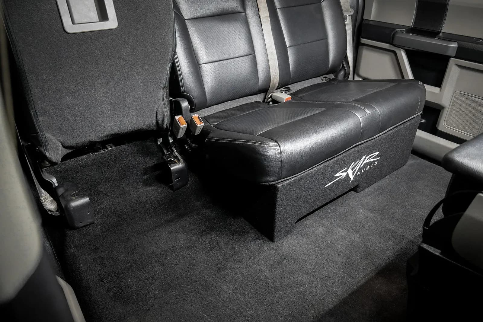 Featured Product Photo 10 for 2017-2025 Ford Super Duty (F-250/350/450) SuperCrew Cab Compatible Single 10" Ported Subwoofer Enclosure