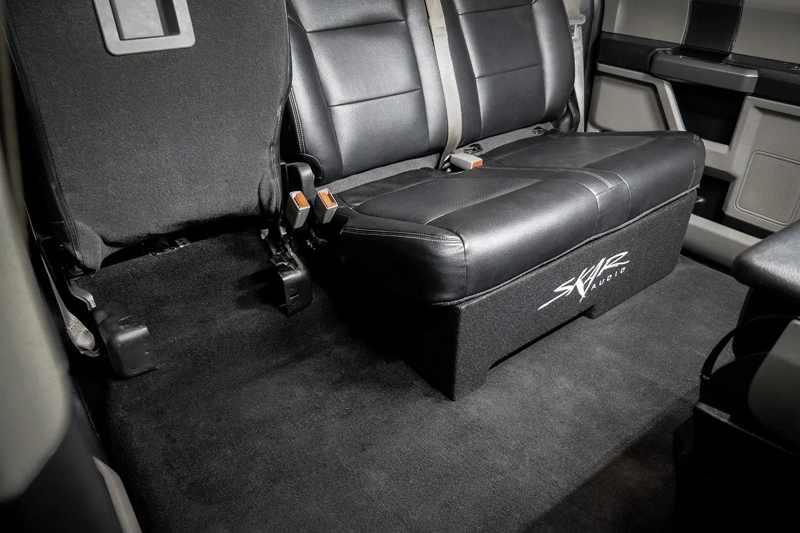 2017-2025 Ford Super Duty (F-250/350/450) SuperCrew Cab Compatible Single 10" Ported Subwoofer Enclosure #11