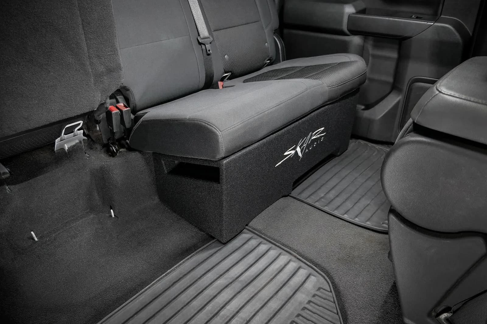 Featured Product Photo 9 for 2019-2025 Chevy Silverado & GMC Sierra Crew Cab Compatible Single 10" Ported Subwoofer Enclosure