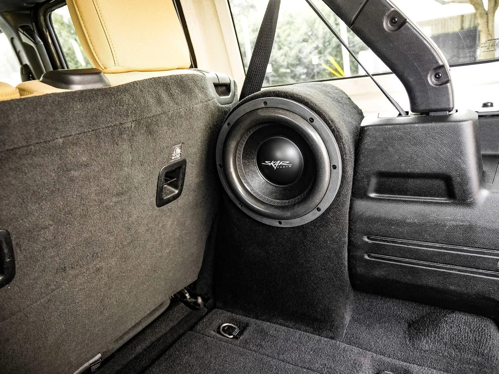 2018-2025 Jeep Wrangler JL 4-Door Compatible Single 10" Sealed Subwoofer Enclosure (Passenger Side) #10