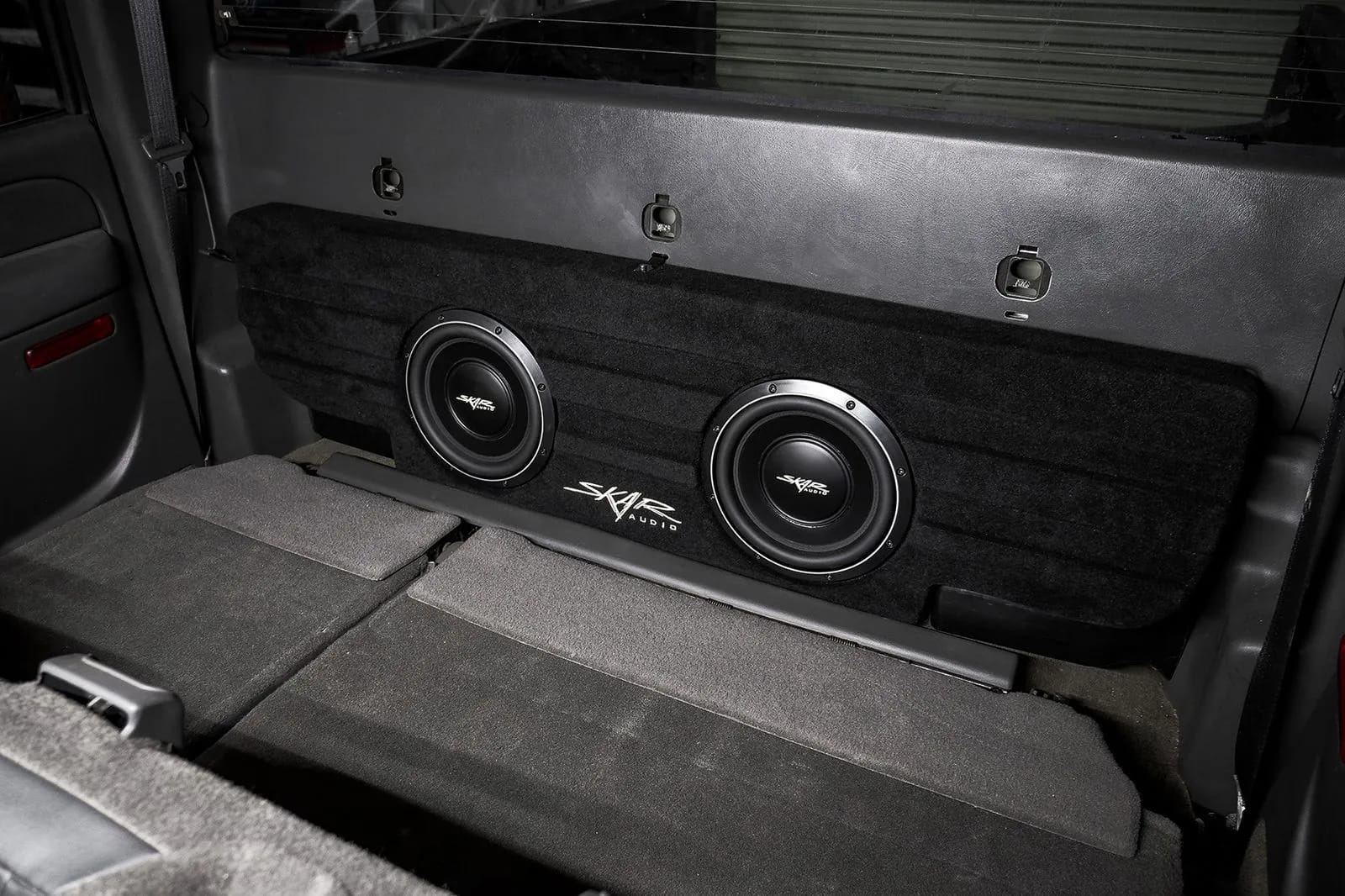 2001-2006 Chevy Silverado & GMC Sierra 1500 Non-HD Crew Cab Compatible Dual 10' Subwoofer Enclosure #9