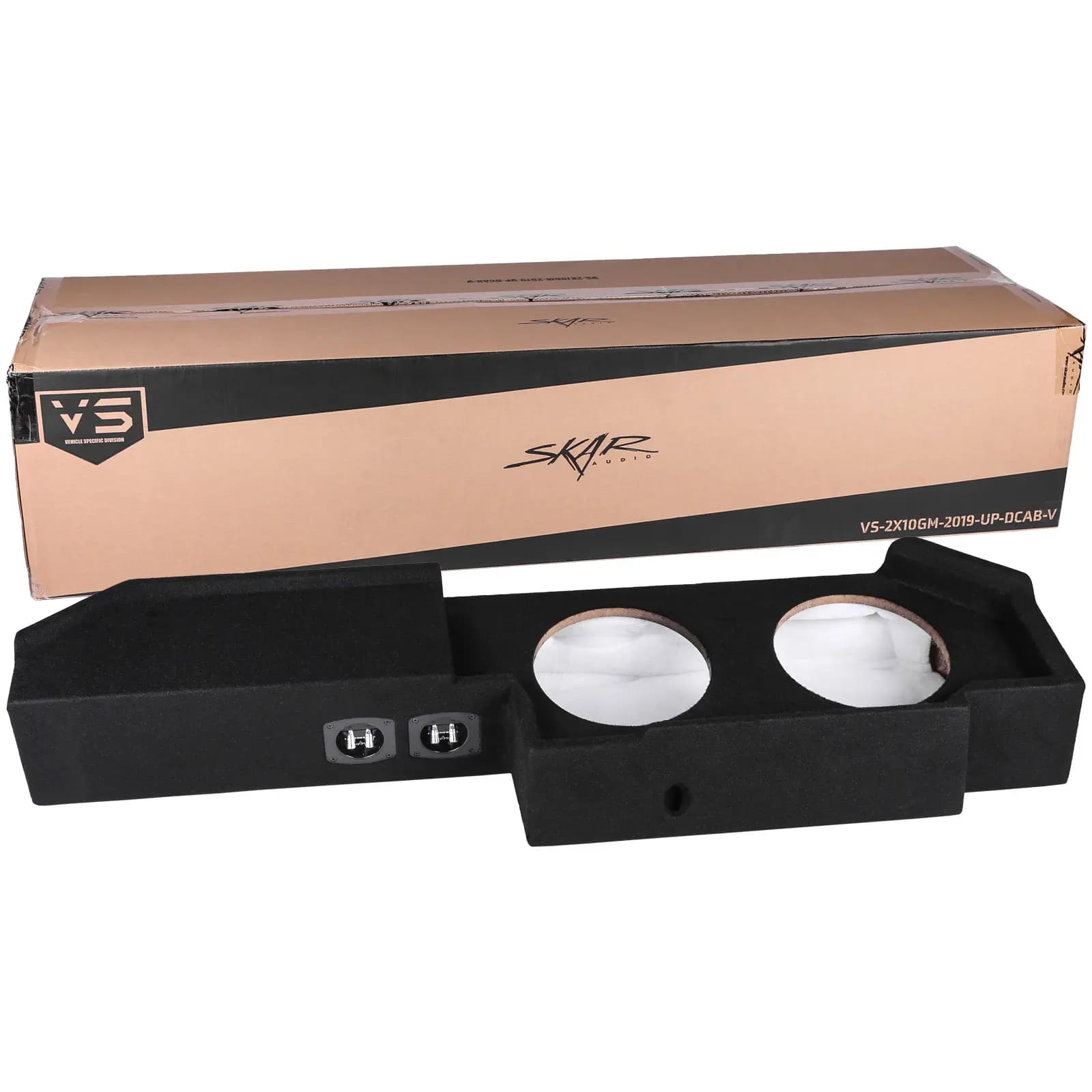 Featured Product Photo 7 for 2019-2025 Chevy Silverado & GMC Sierra Double Cab Compatible Dual 10" Ported Subwoofer Enclosure