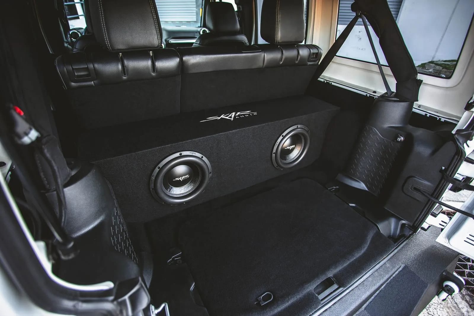 2007-2018 Jeep Wrangler Unlimited (JK) 4-Door Vehicle Compatible Dual 10" Subwoofer Enclosure #8