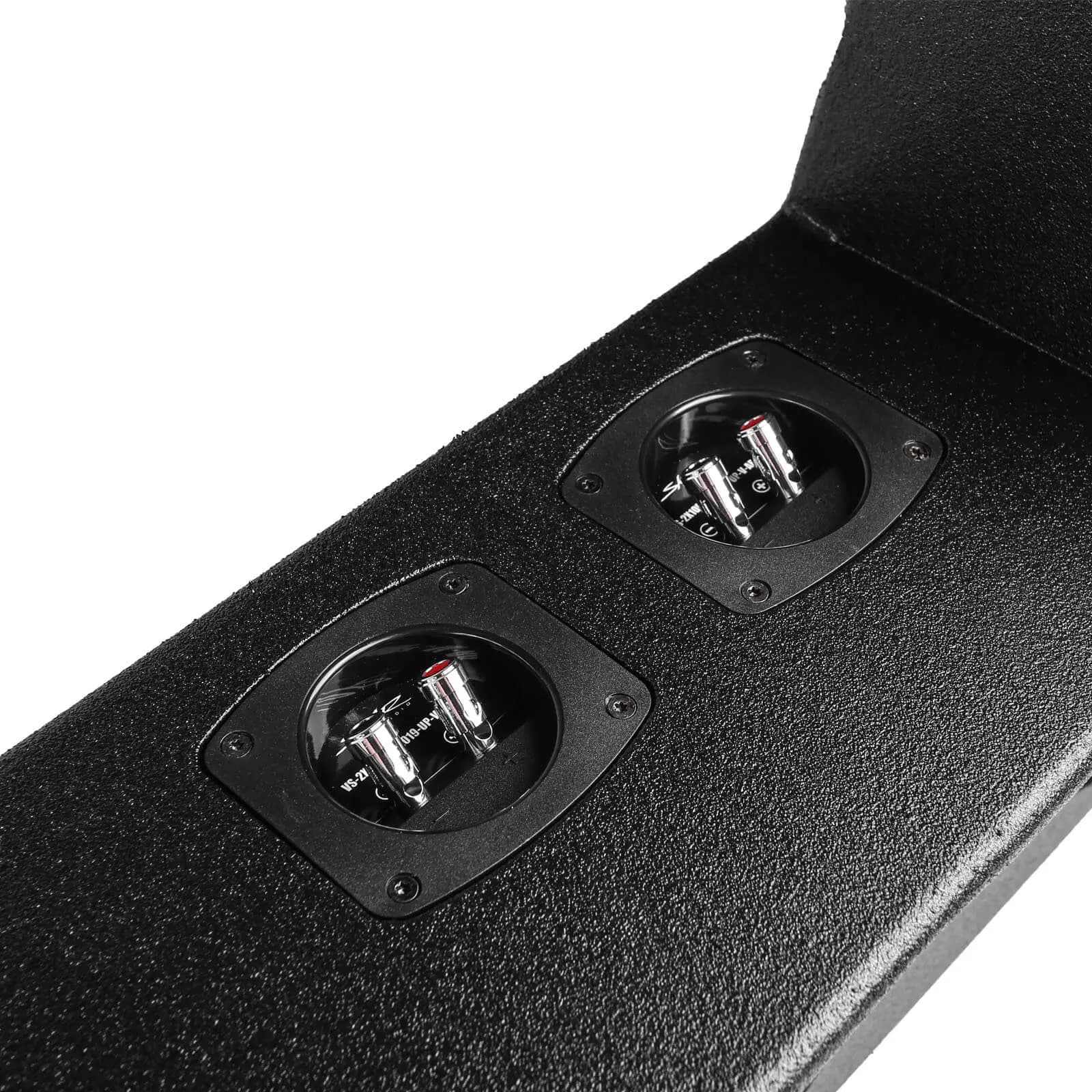 Featured Product Photo 6 for 2019-2024 Ram 1500 (5th Gen) Crew Cab Compatible Dual 10" Ported Armor Coated Subwoofer Enclosure