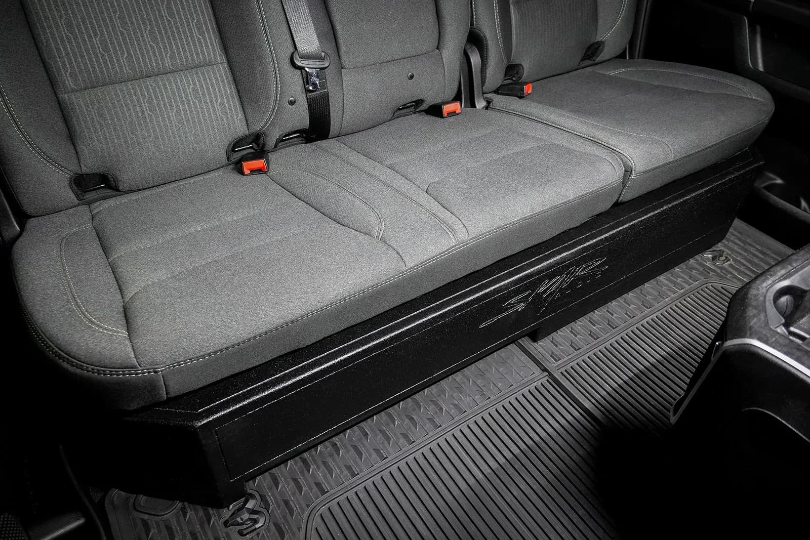 Featured Product Photo 8 for 2019-2024 Ram 1500 (5th Gen) Crew Cab Compatible Dual 10" Ported Armor Coated Subwoofer Enclosure