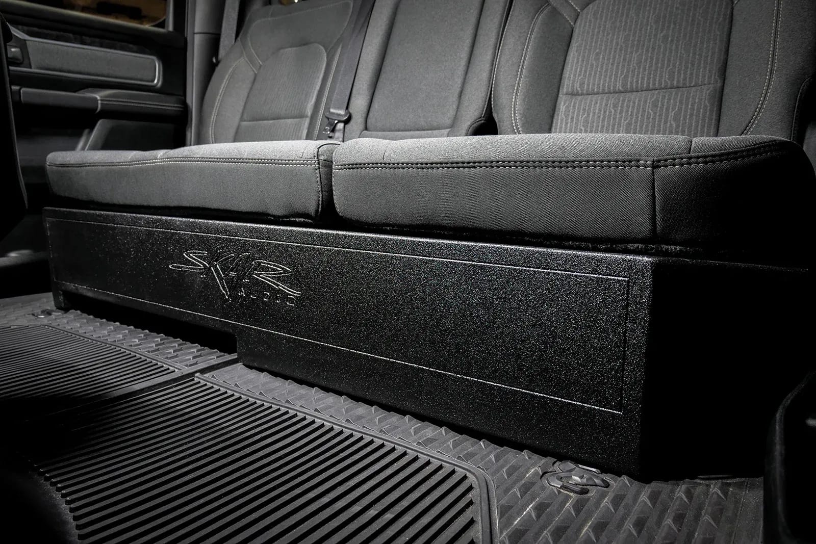 2019-2024 Ram 1500 (5th Gen) Crew Cab Compatible Dual 10" Ported Armor Coated Subwoofer Enclosure #11