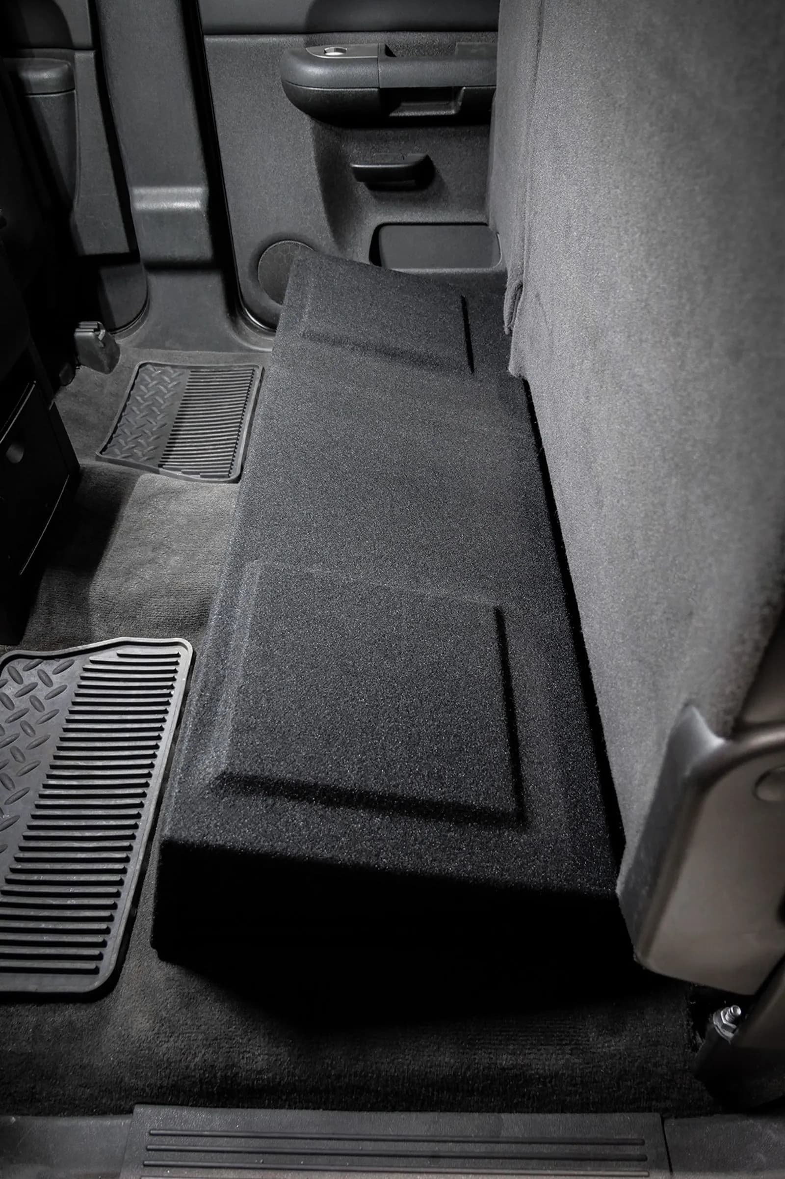 Featured Product Photo 11 for 2007-2013 Chevy Silverado & GMC Sierra Crew Cab Compatible Dual 12" Subwoofer Enclosure