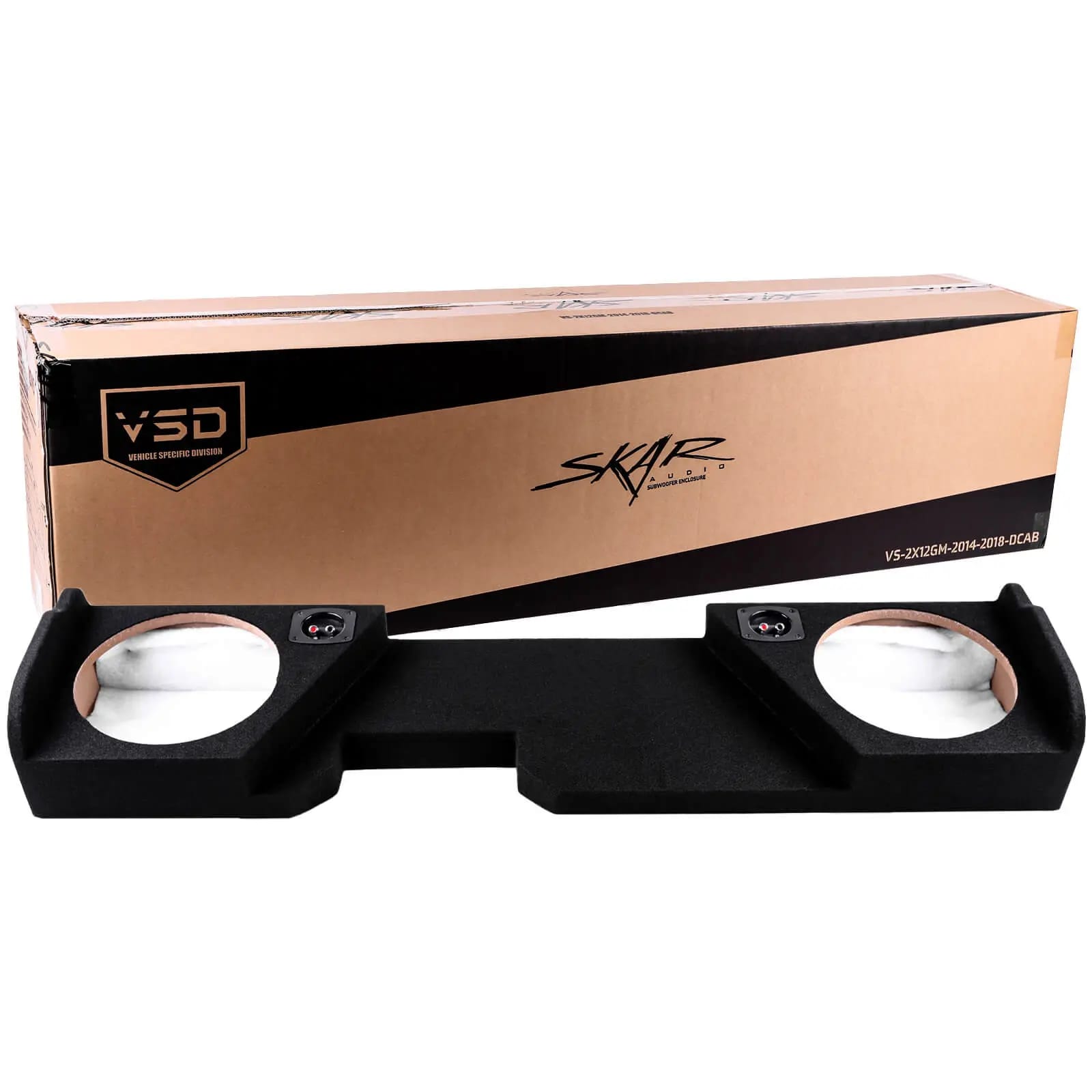 2014-2018 Chevy Silverado & GMC Sierra Double Cab Compatible Dual 12" Subwoofer Enclosure #7