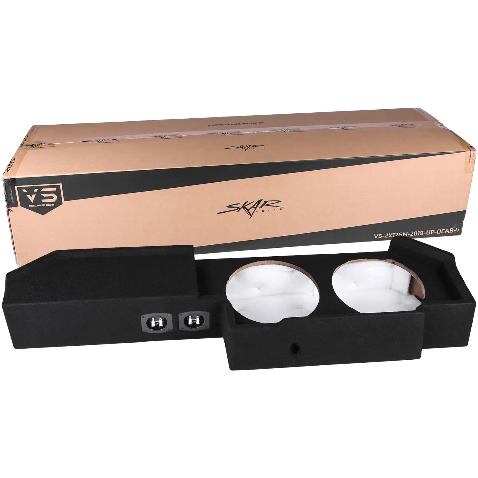 2019-2025 Chevy Silverado & GMC Sierra Double Cab Compatible Dual 12" Ported Subwoofer Enclosure #8