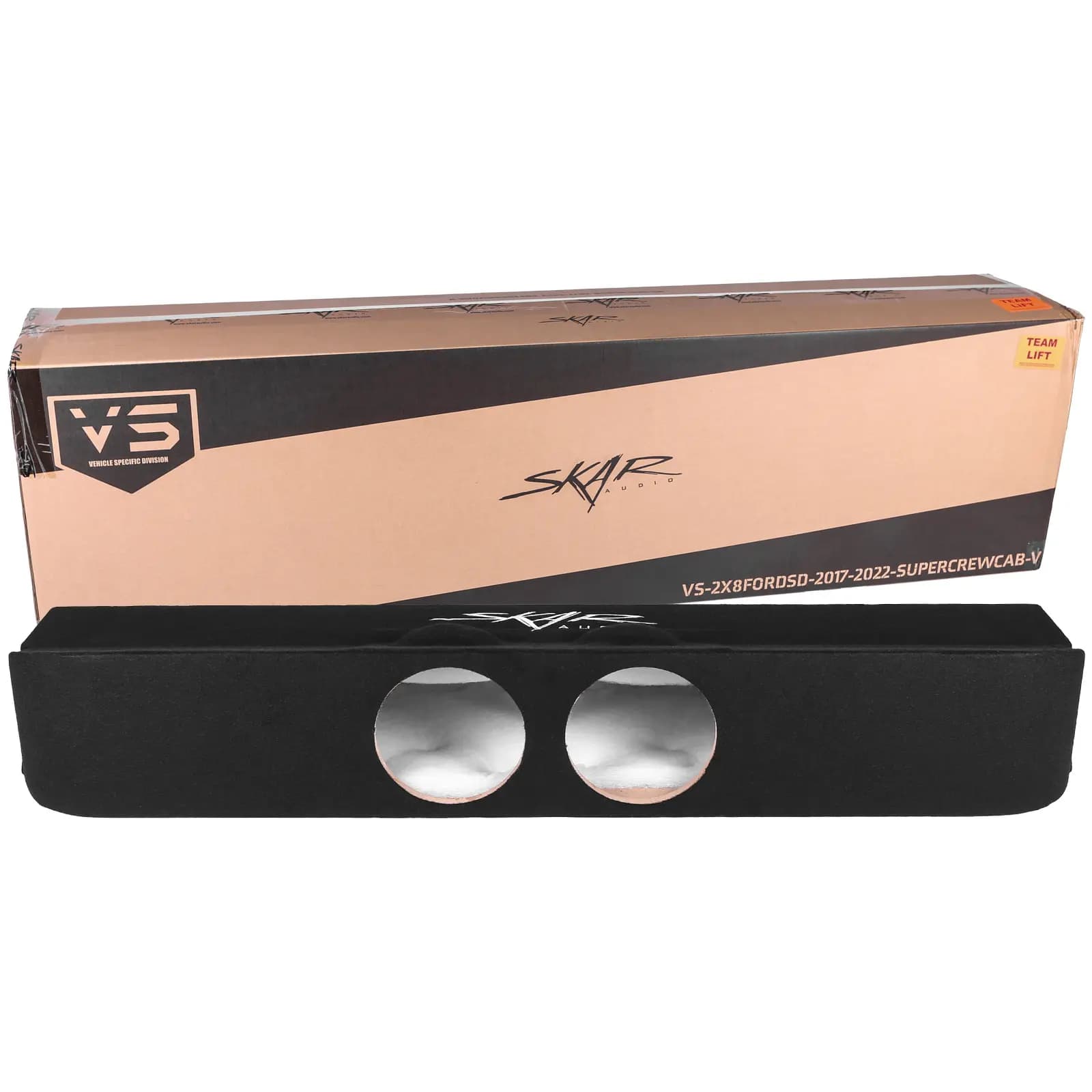 Featured Product Photo 8 for 2017-2025 Ford Super Duty (F-250/350/450) SuperCrew Cab Compatible Dual 8" Ported Subwoofer Enclosure