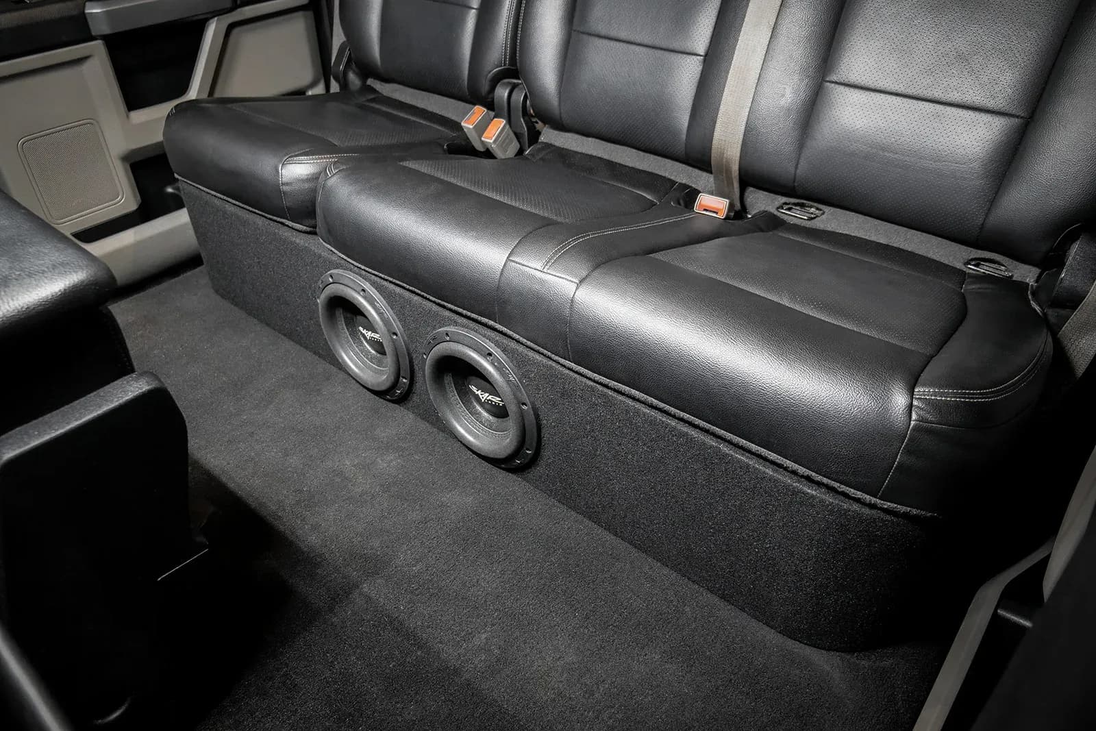 Featured Product Photo 9 for 2017-2025 Ford Super Duty (F-250/350/450) SuperCrew Cab Compatible Dual 8" Ported Subwoofer Enclosure