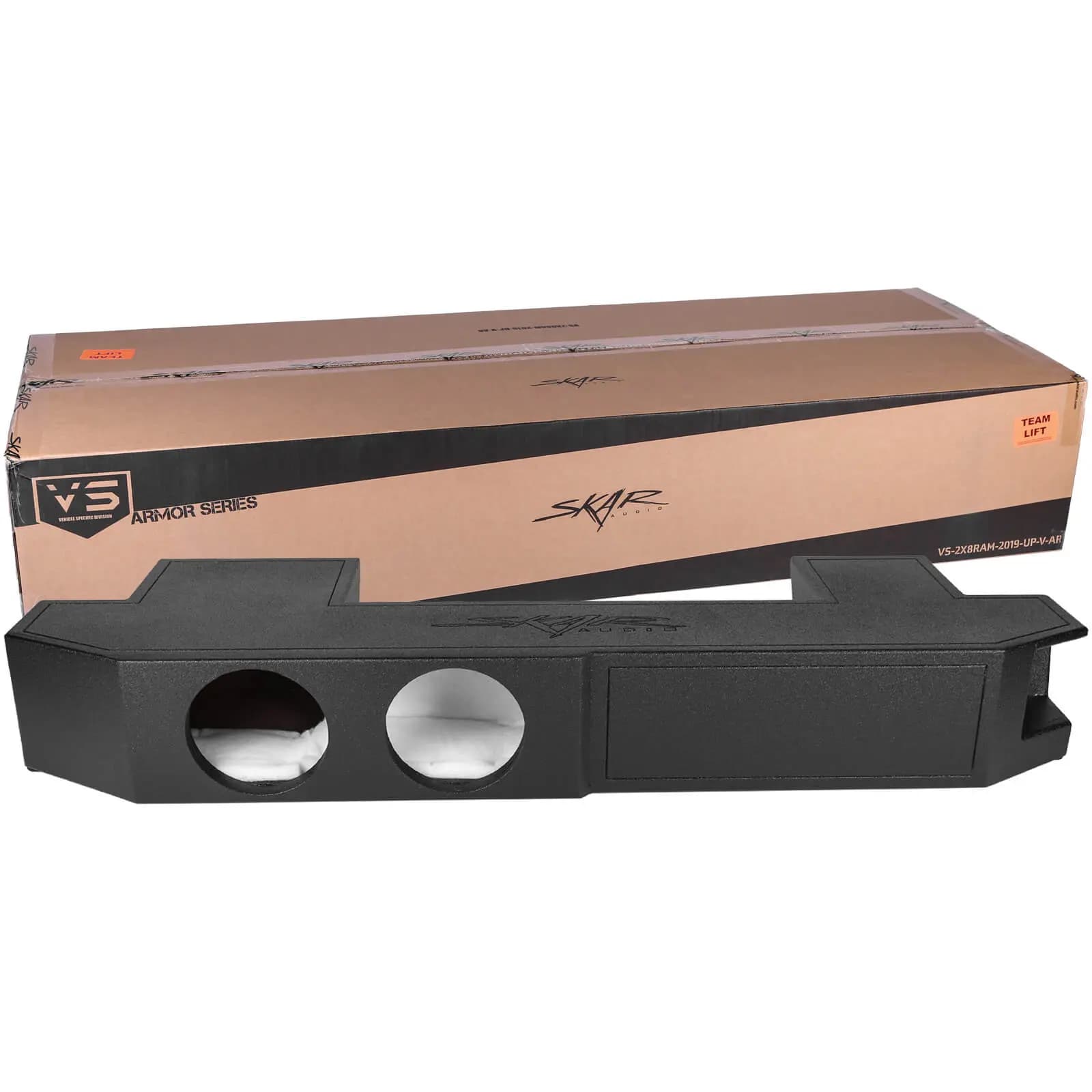 Featured Product Photo 8 for 2019-2024 Ram 1500 (5th Gen) Crew Cab Compatible Dual 8" Ported Armor Coated Subwoofer Enclosure