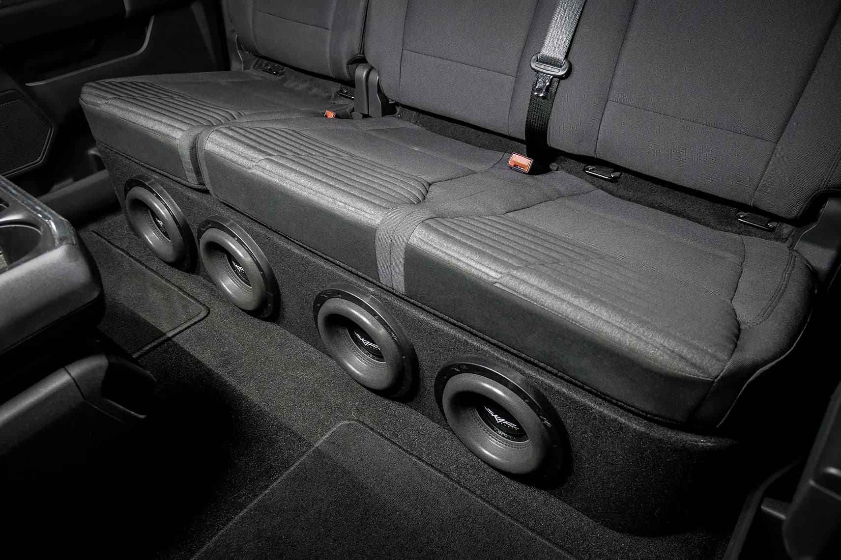 Featured Product Photo 7 for 2015-2025 Ford F-150 Super Crew Cab Compatible Quad 8" Ported Subwoofer Enclosure