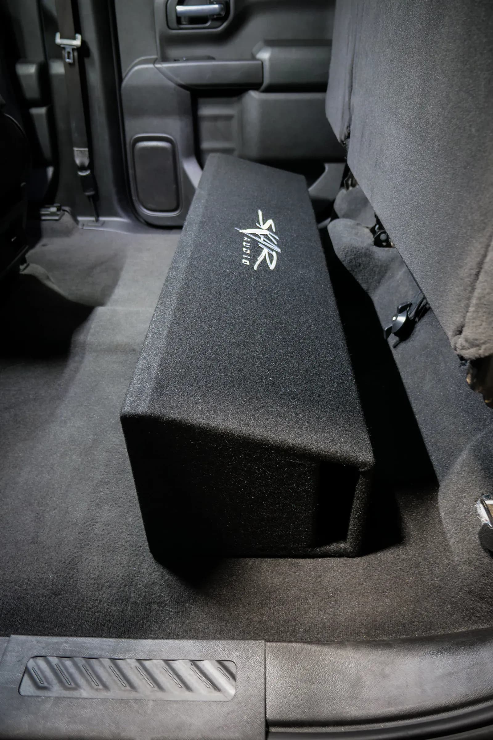 Featured Product Photo 13 for 2019-2025 Chevy Silverado & GMC Sierra Crew Cab Compatible Quad 8" Ported Subwoofer Enclosure