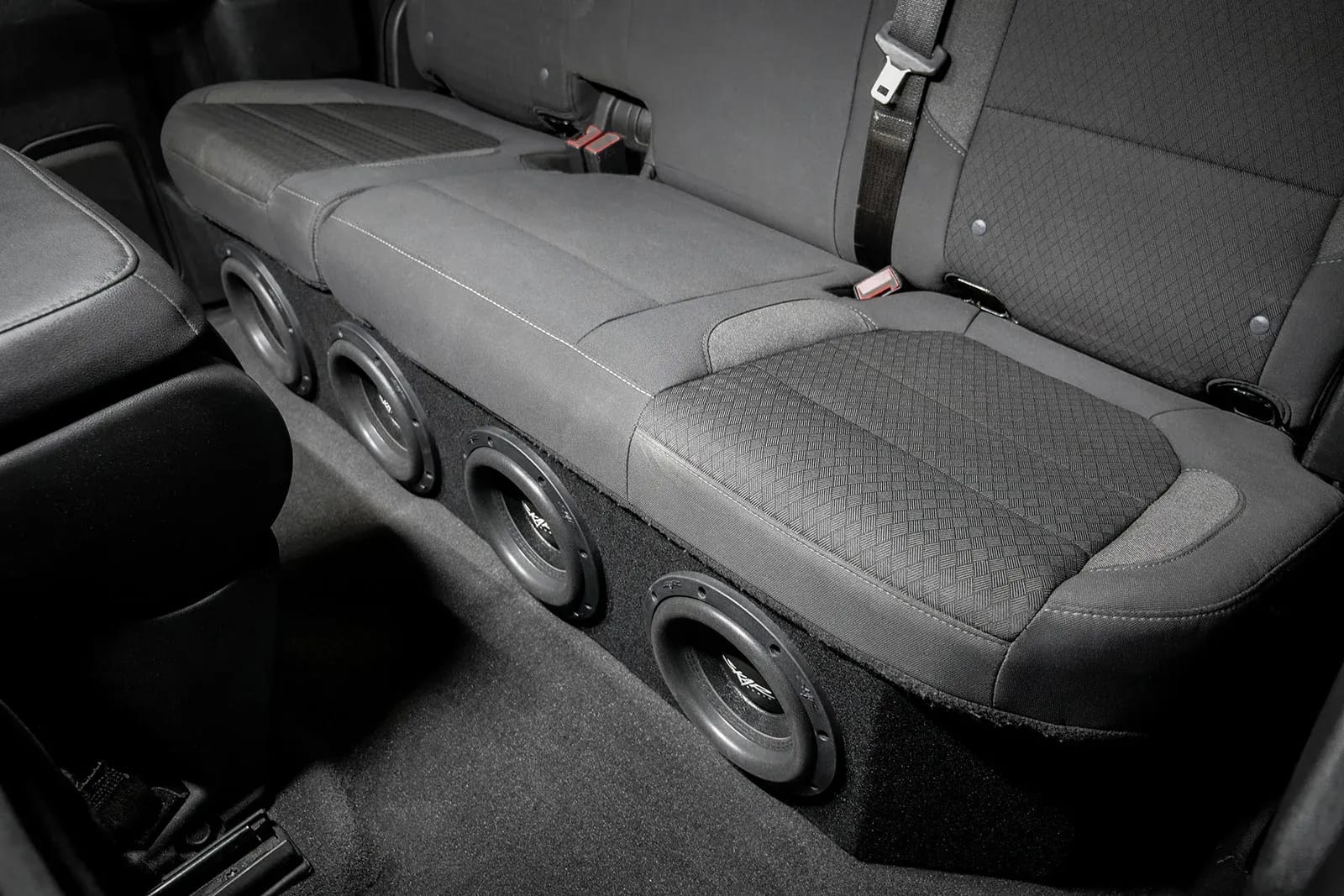 2019-2025 Chevy Silverado & GMC Sierra Double Cab Compatible Quad 8" Ported Subwoofer Enclosure #9