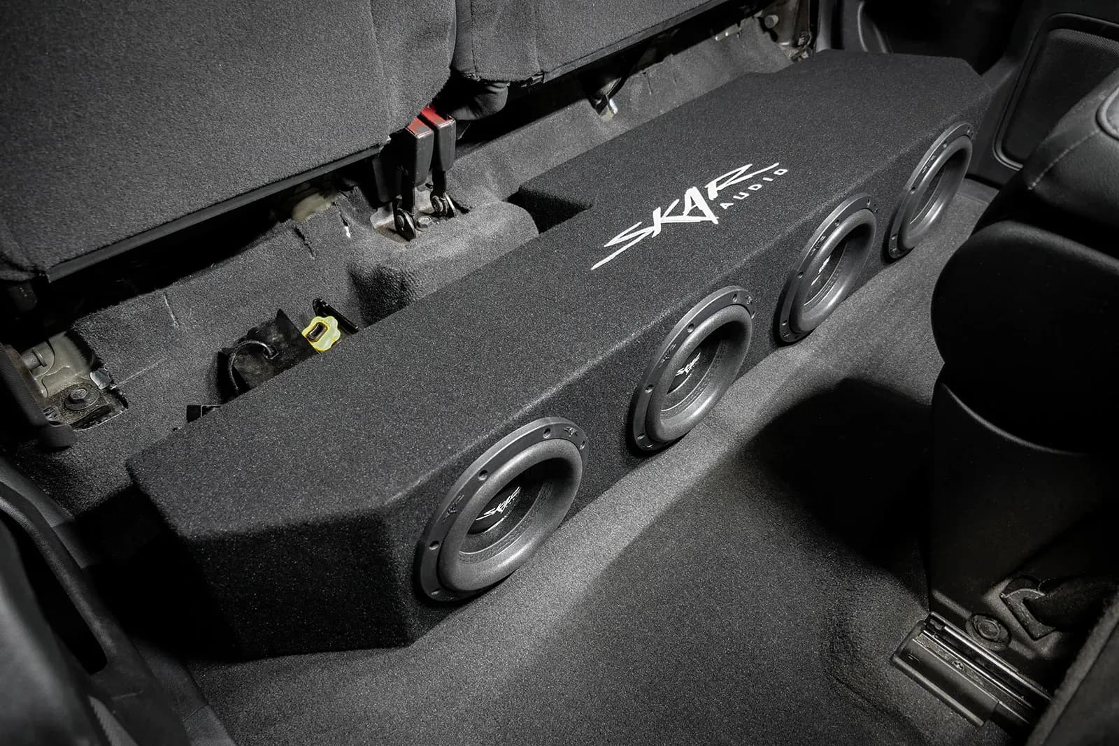 Featured Product Photo 9 for 2019-2025 Chevy Silverado & GMC Sierra Double Cab Compatible Quad 8" Ported Subwoofer Enclosure