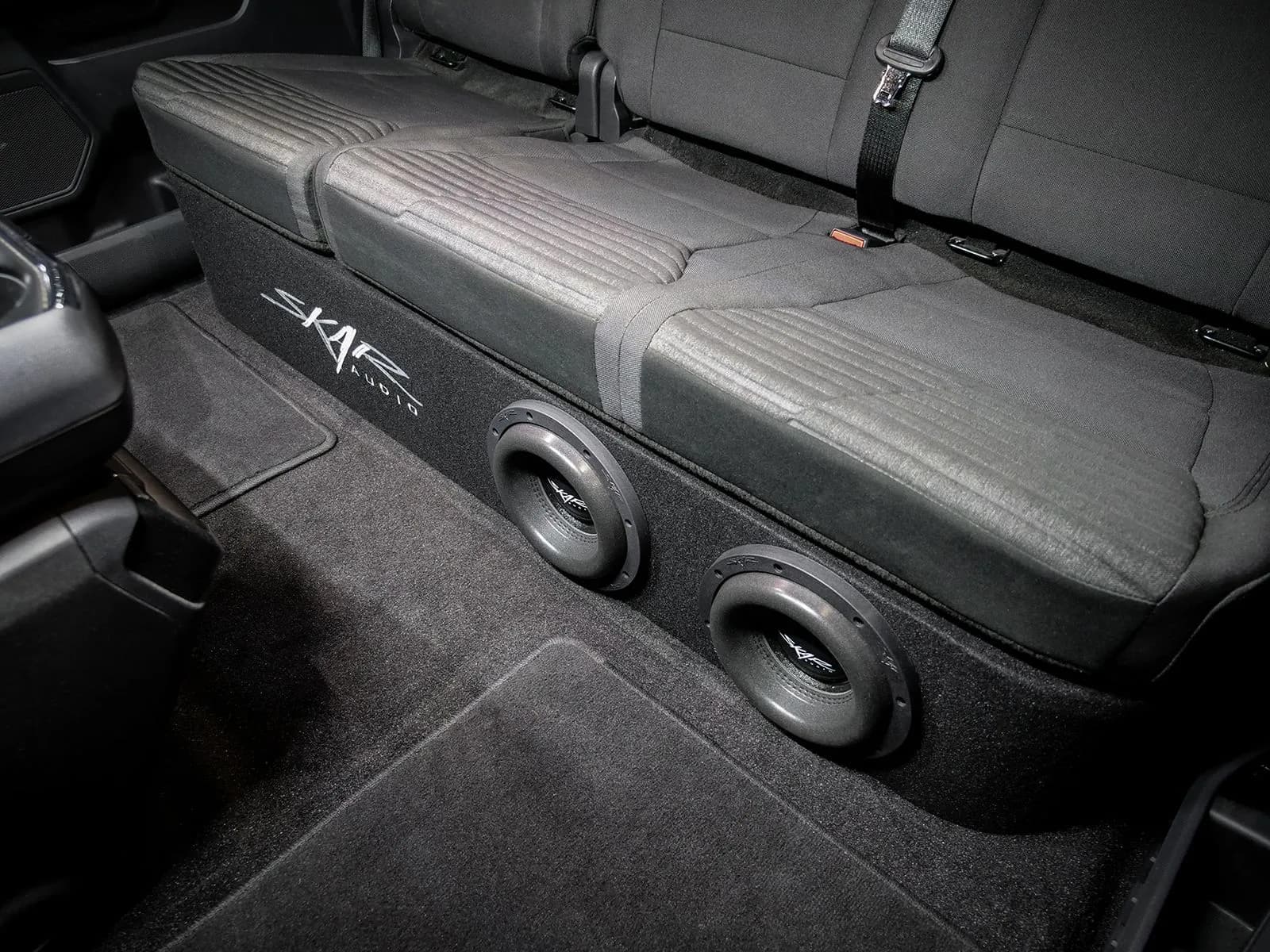 Featured Product Photo 10 for Dual 8" 2,400W Max Power Loaded Subwoofer Enclosure Compatible with 2015-2025 Ford F-150 Super Crew Cab Trucks