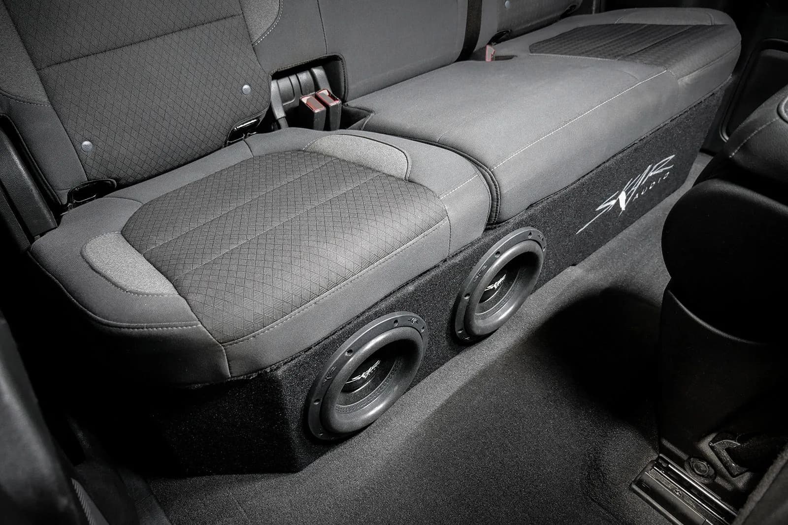 Featured Product Photo 8 for Dual 8" 2,400W Max Power Loaded Subwoofer Enclosure Compatible with 2019-2025 Chevrolet Silverado/GMC Sierra Double Cab Trucks