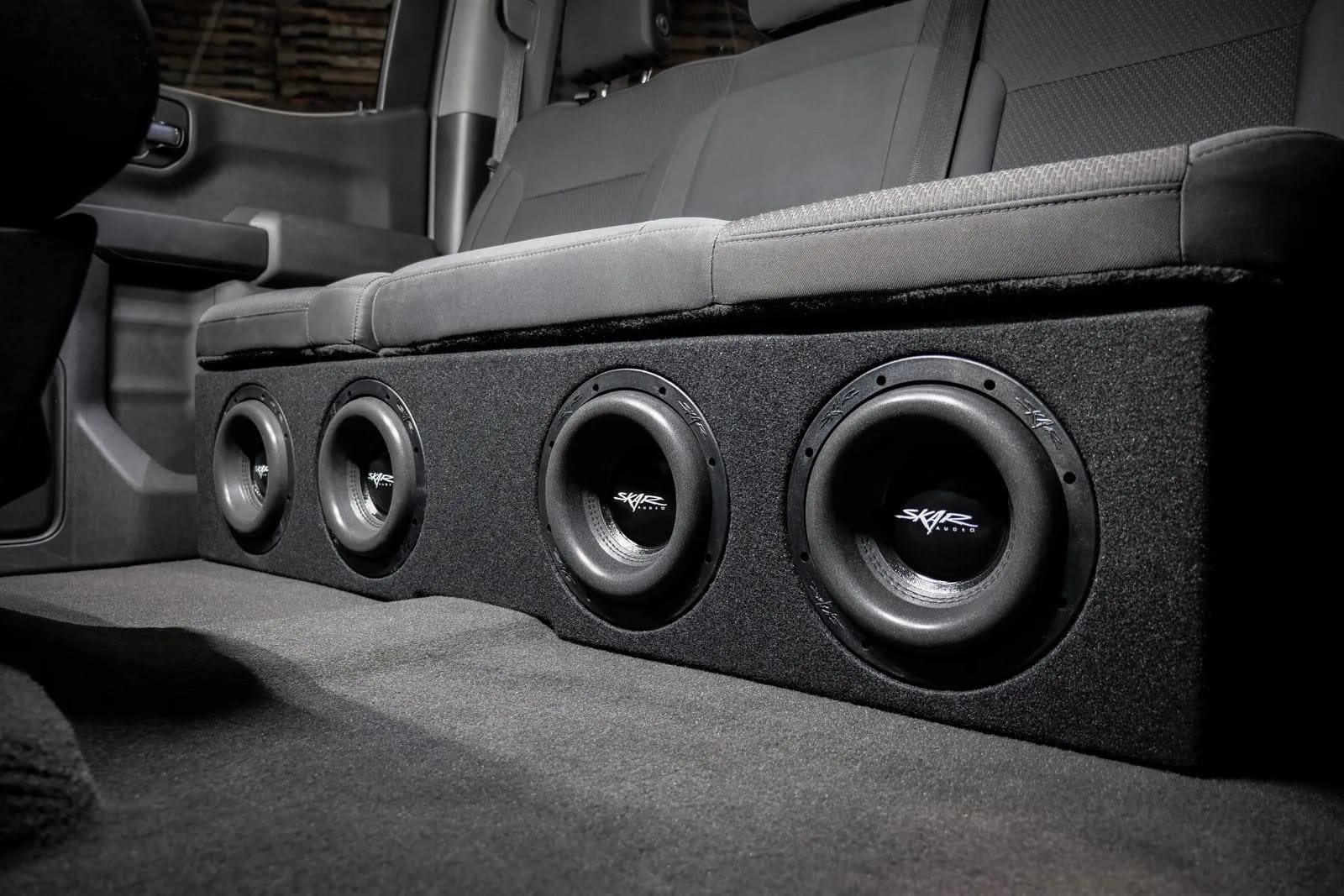 Quad 8" 3200W Max Power Loaded Ported Subwoofer Enclosure Compatible with 2019-2025 Chevy Silverado & GMC Sierra Crew Cab Trucks #11