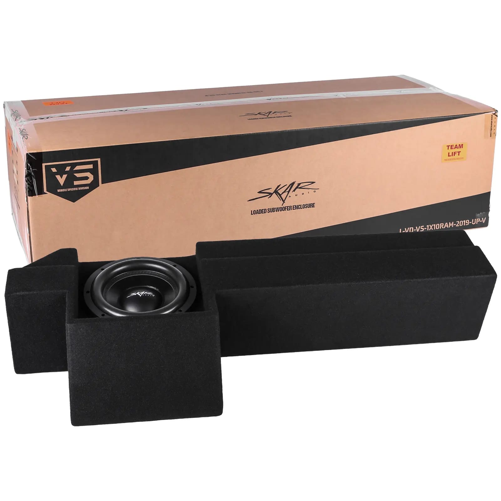 Single 10" 800W Max Power Loaded Subwoofer Enclosure Compatible with 2019-2024 Ram 1500 (5th Gen) Crew Cab Trucks #8