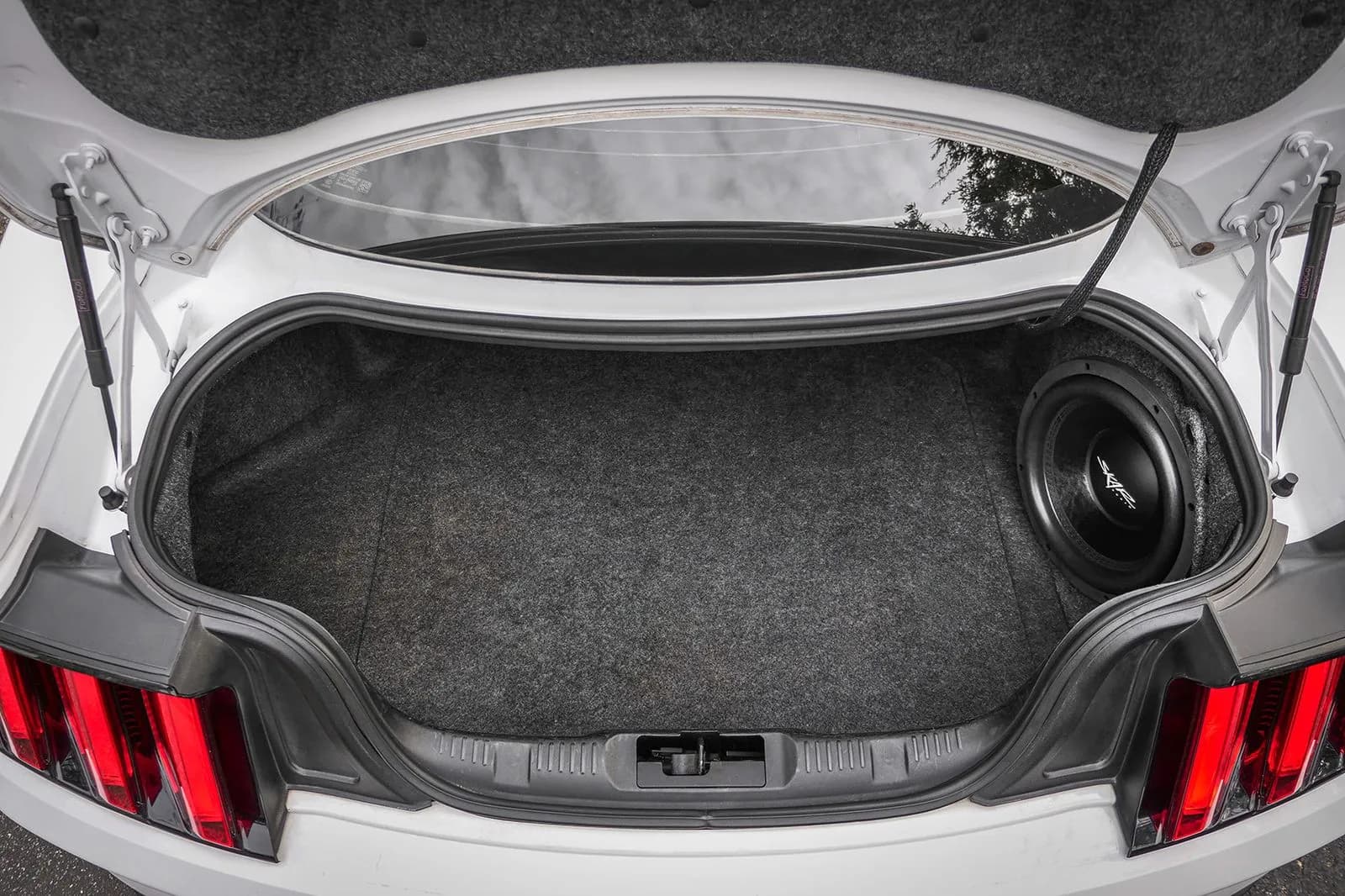 Featured Product Photo 10 for Single 12" 800W Max Power Loaded Subwoofer Enclosure Compatible with 2015-2025 Ford Mustang Hardtop Vehicles