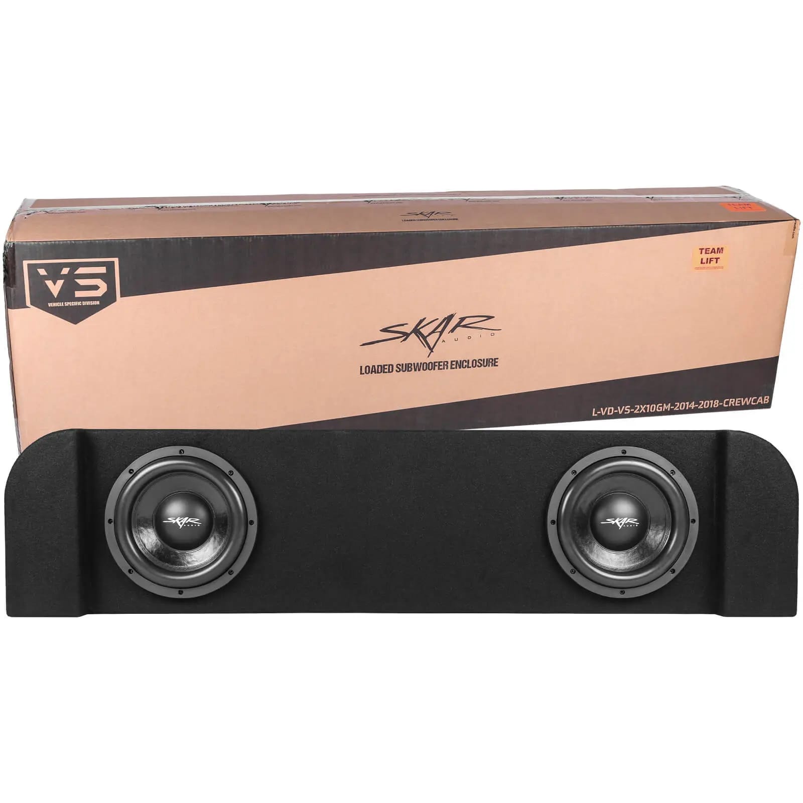 Dual 10" 1,600W Max Power Loaded Subwoofer Enclosure Compatible with 2014-2018 Chevy Silverado & GMC Sierra Crew Cab Trucks #8