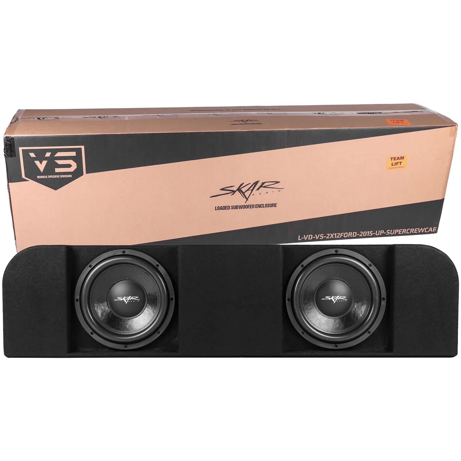 Dual 12" 1,600W Max Power Loaded Subwoofer Enclosure Compatible with 2015-2025 Ford F-150 Super Crew Cab Trucks #7