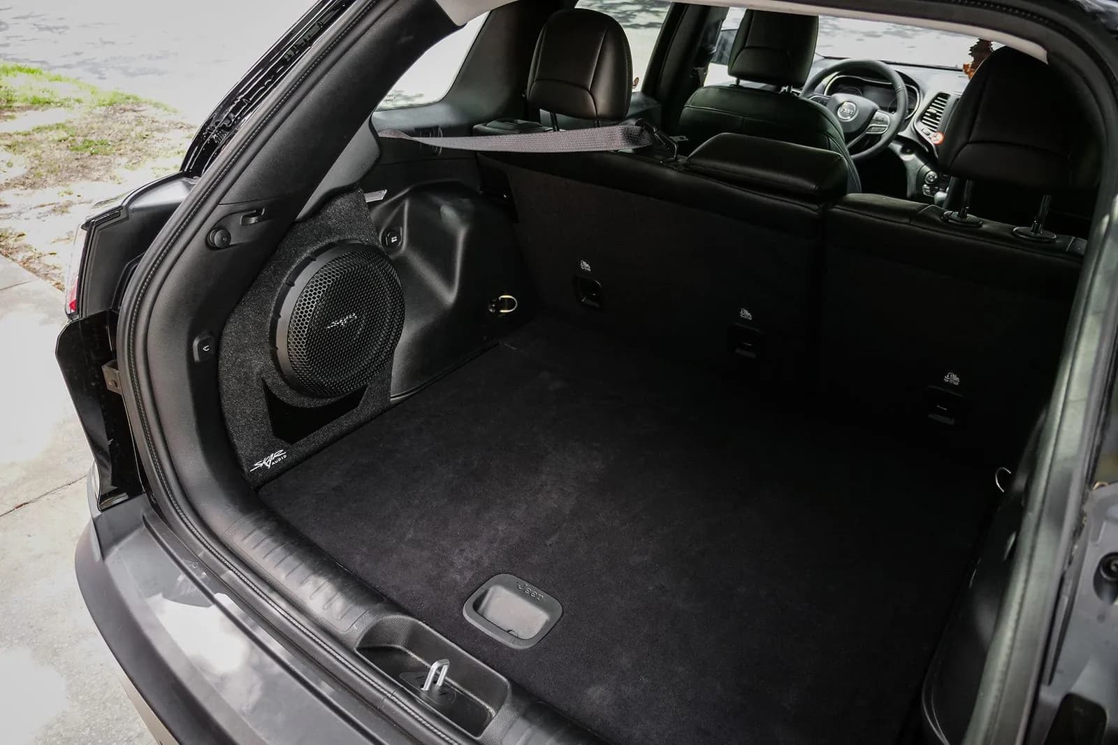 Featured Product Photo 9 for Single 10" 1,000W Max Power Loaded Subwoofer Enclosure Compatible with 2014-2023 Jeep Cherokee Vehicles