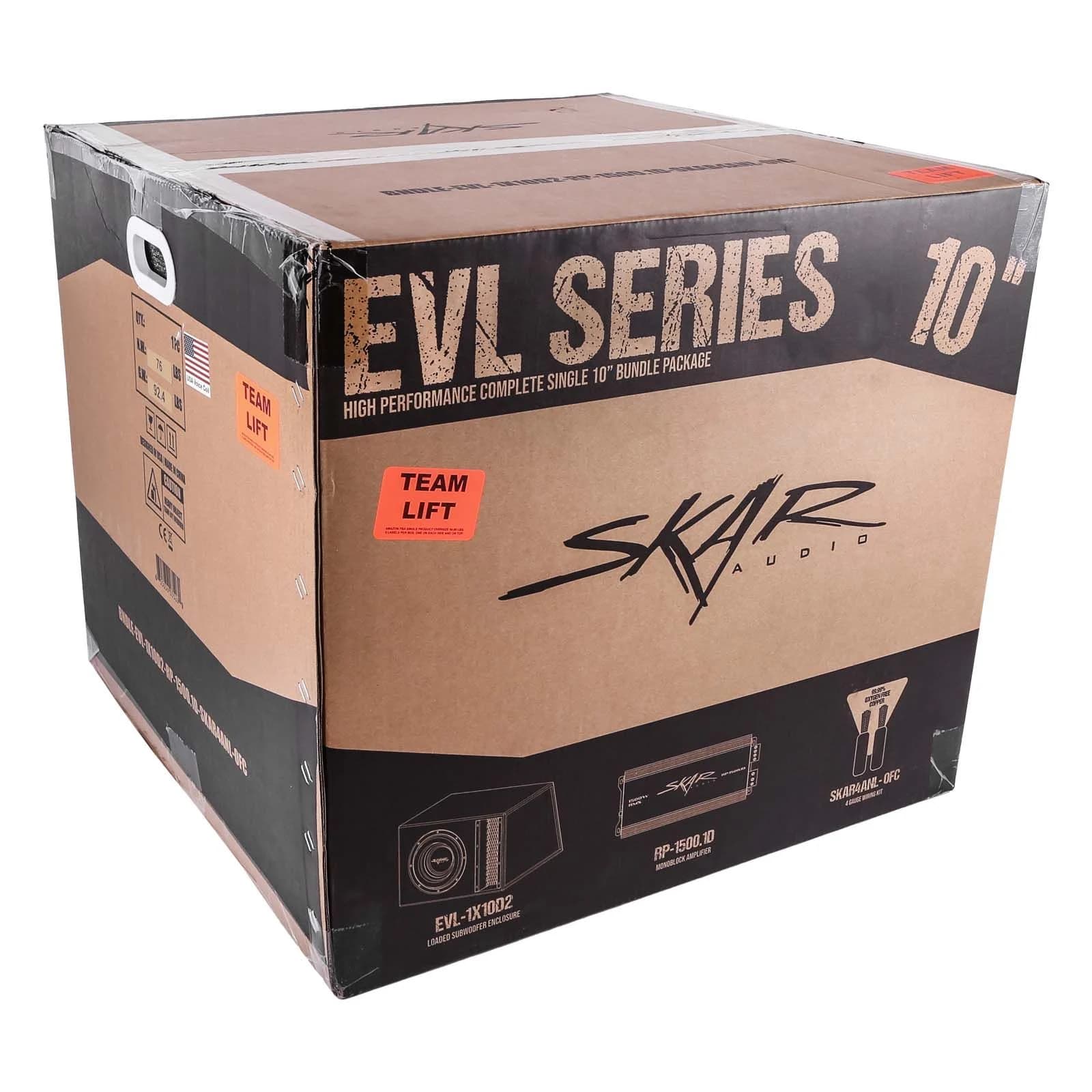 Featured Product Photo 5 for Single 10" 2,000 Watt EVL Series Complete Subwoofer Package with Vented Enclosure and Amplifier