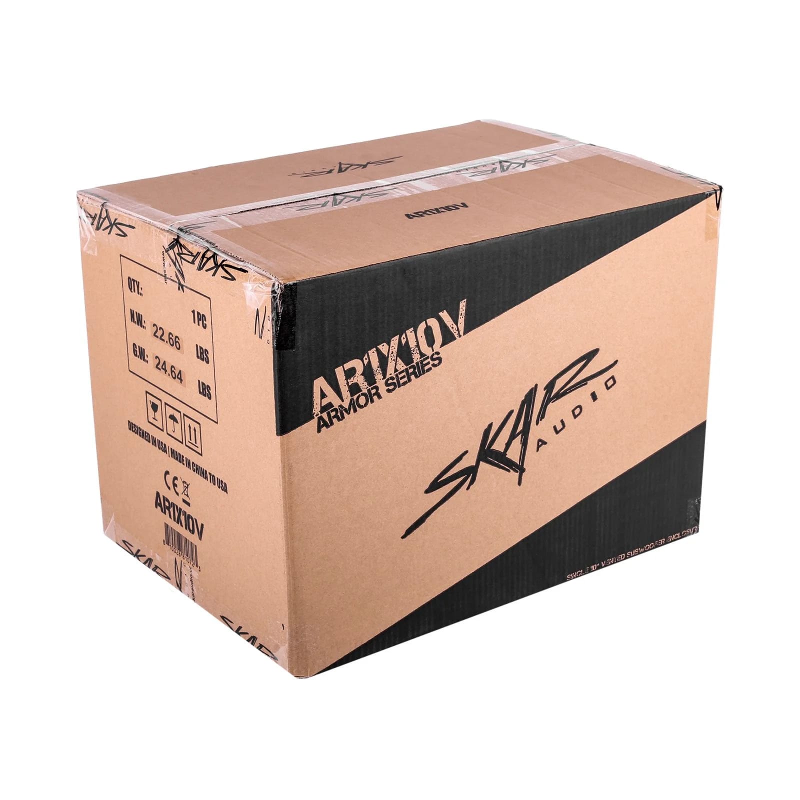 AR1X10V | Single 10" Armor Coated Ported Subwoofer Enclosure #9