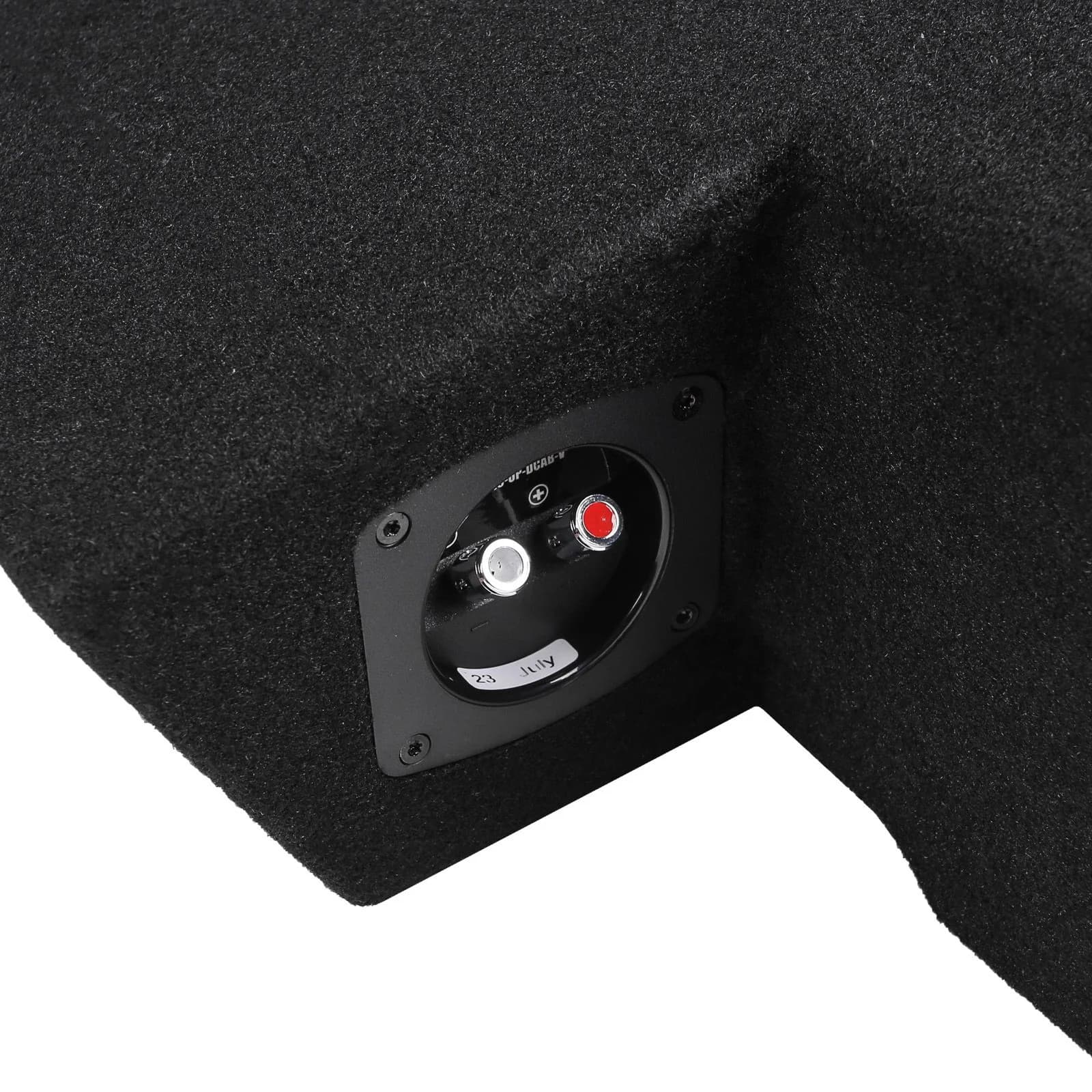 Featured Product Photo 5 for 2019-2025 Chevy Silverado & GMC Sierra Double Cab Compatible Single 10" Ported Subwoofer Enclosure