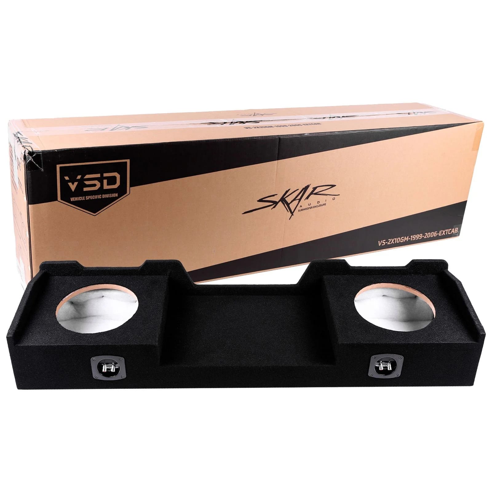 1999-2006 Chevy Silverado & GMC Sierra Extended Cab Compatible Dual 10" Subwoofer Enclosure #7