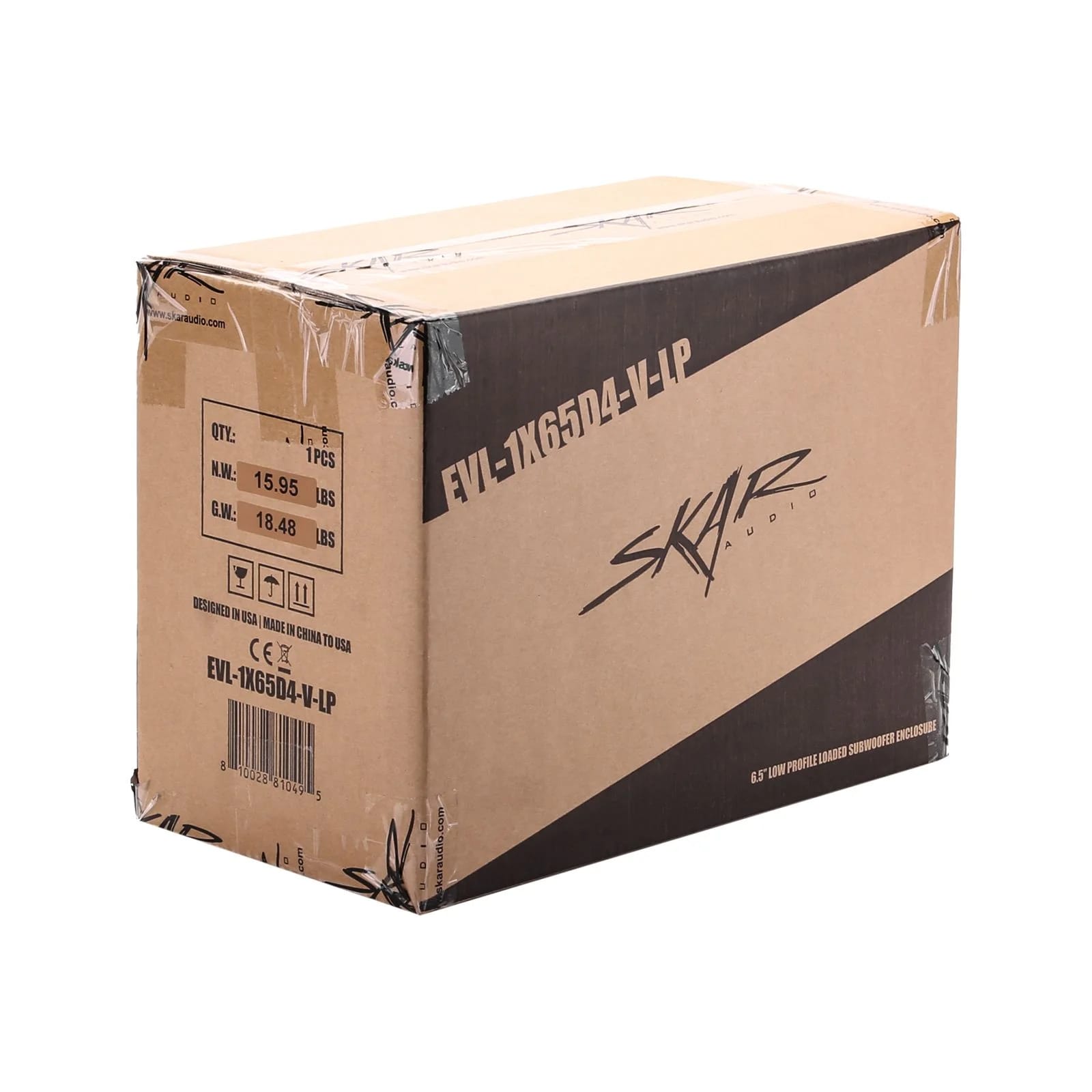 EVL-1X65D4-V-LP | Low-Profile 6.5" 400 Watt Loaded Vented Subwoofer Enclosure #8