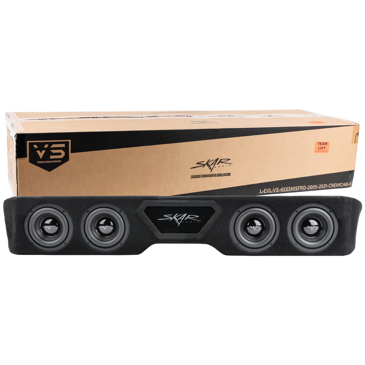 Quad 6.5" 1,600W Max Power Loaded Subwoofer Enclosure Compatible with 2005-2021 Nissan Frontier Crew Cab Trucks #9