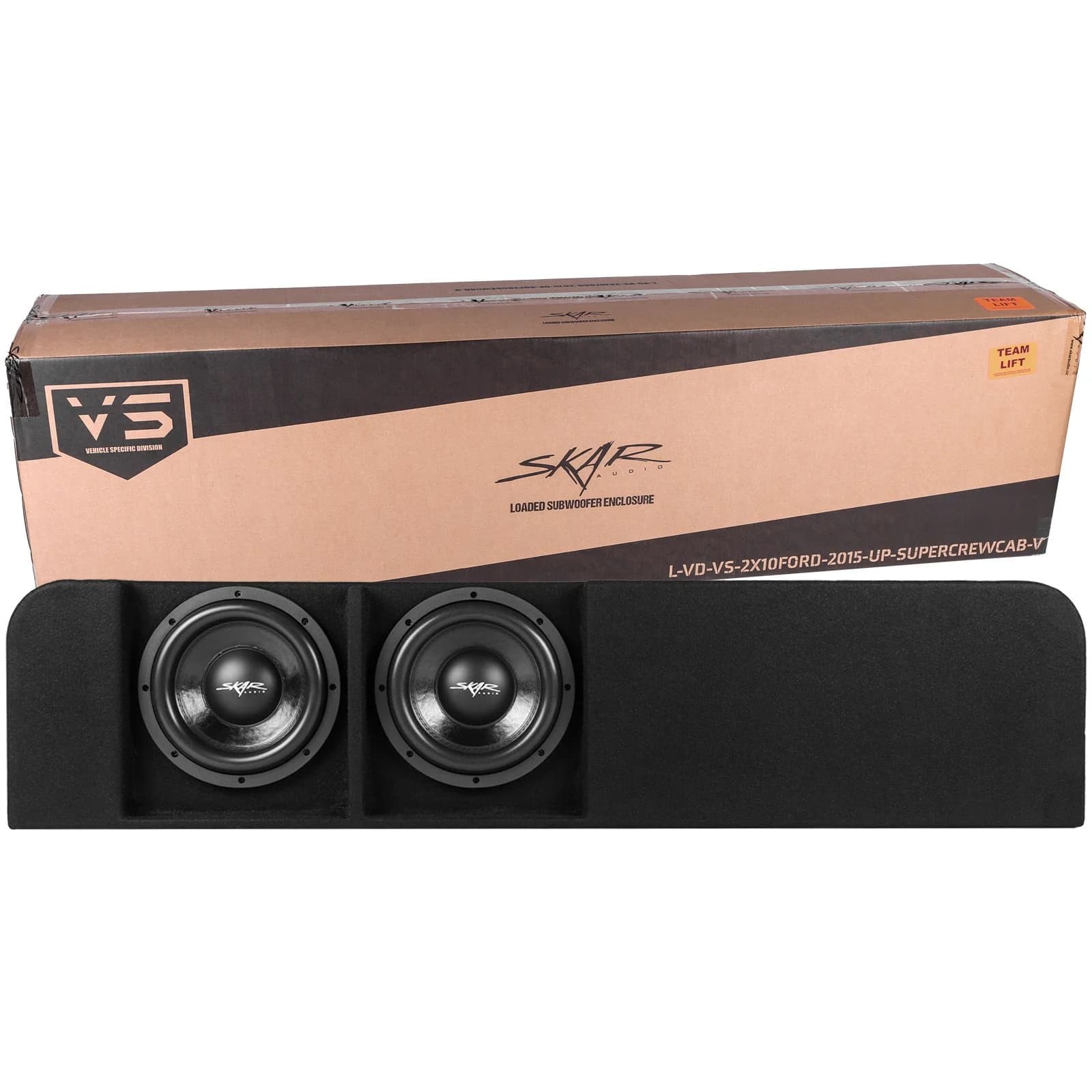 Featured Product Photo 7 for Dual 10" 1,600W Max Power Loaded Ported Subwoofer Enclosure Compatible with 2015-2026 Ford F-150 Super Crew Cab Trucks