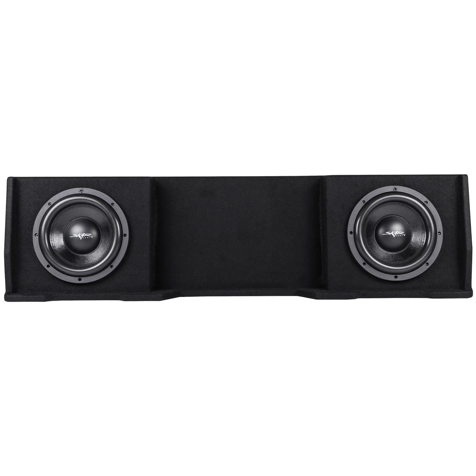 Featured Product Photo 1 for Dual 10" 1,600W Max Power Loaded Subwoofer Enclosure Compatible with 1999-2006 Chevrolet Silverado/GMC Sierra Extended Cab Trucks