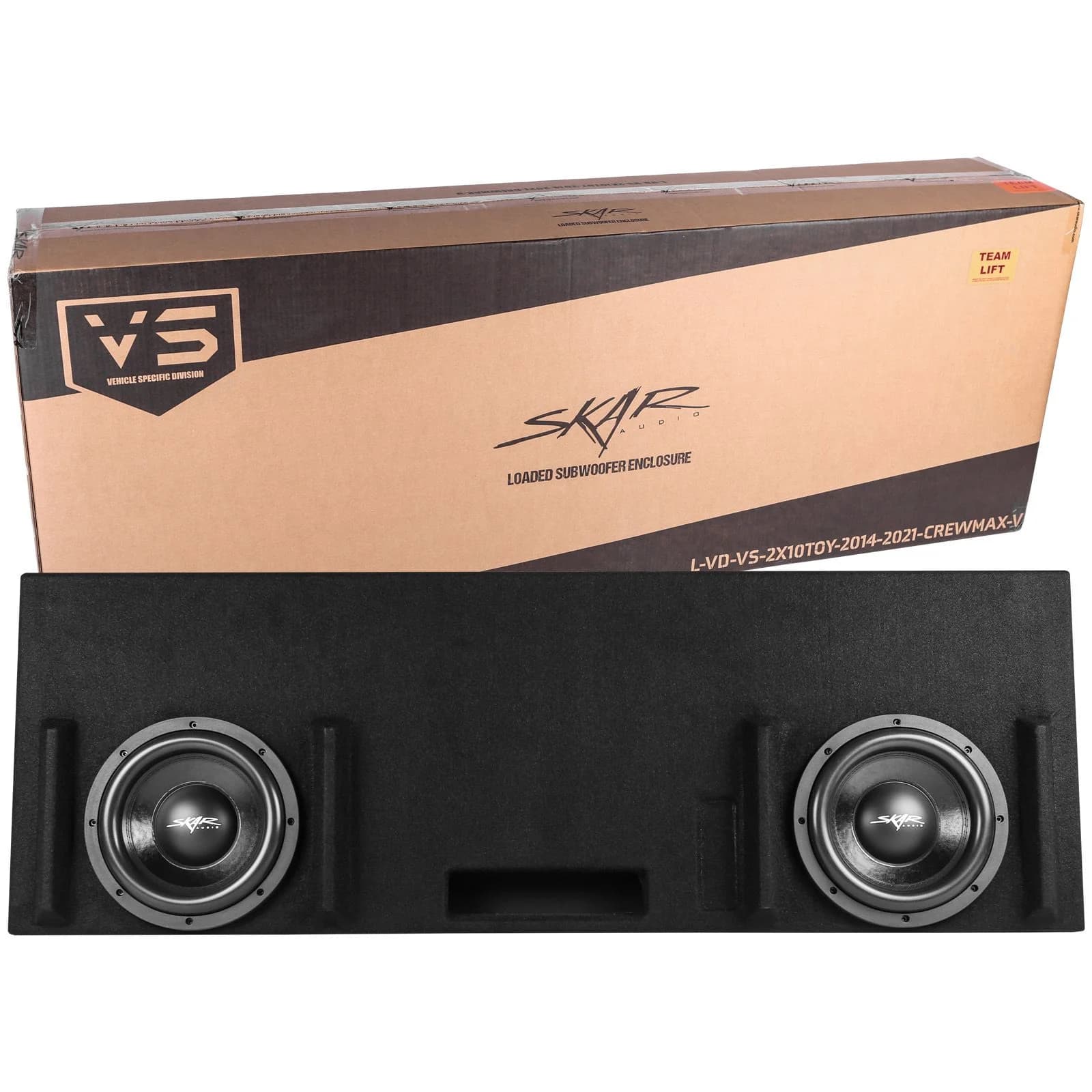 Featured Product Photo 7 for Dual 10" 1,600W Max Power Loaded Ported Subwoofer Enclosure Compatible with 2014-2021 Toyota Tundra Crew Max Cab Trucks