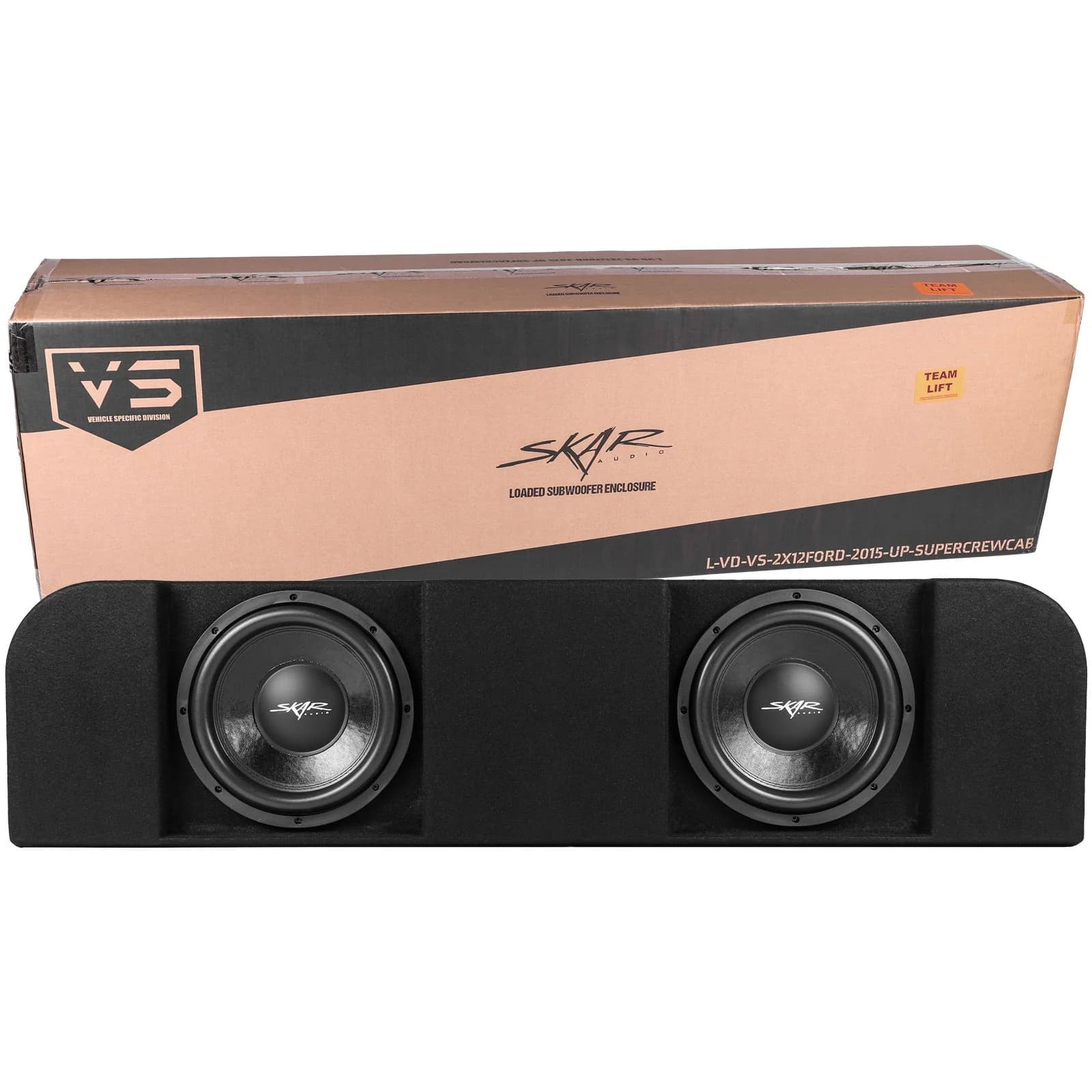 Featured Product Photo 6 for Dual 12" 1,600W Max Power Loaded Subwoofer Enclosure Compatible with 2015-2026 Ford F-150 Super Crew Cab Trucks