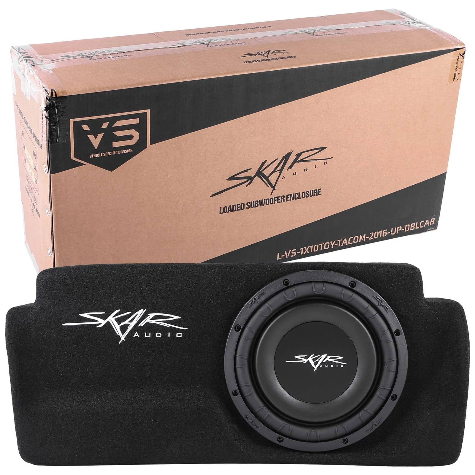 Single 10" 1,000W Max Power Loaded Subwoofer Enclosure Compatible with 2016-2023 Toyota Tacoma Double Cab Max Trucks #7