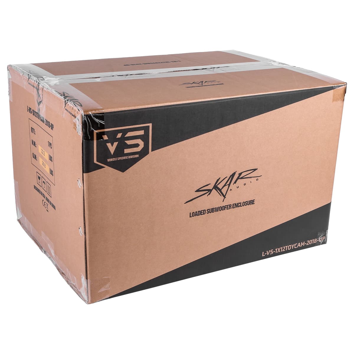 Featured Product Photo 7 for Single 12" 1,000W Max Power Loaded Subwoofer Enclosure Compatible with 2018-2025 Toyota Camry Vehicles