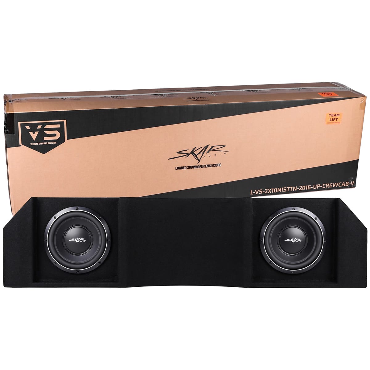 Dual 10" 2,000W Max Power Loaded Ported Subwoofer Enclosure Compatible with 2016-2025 Nissan Titan Crew Cab Trucks #8