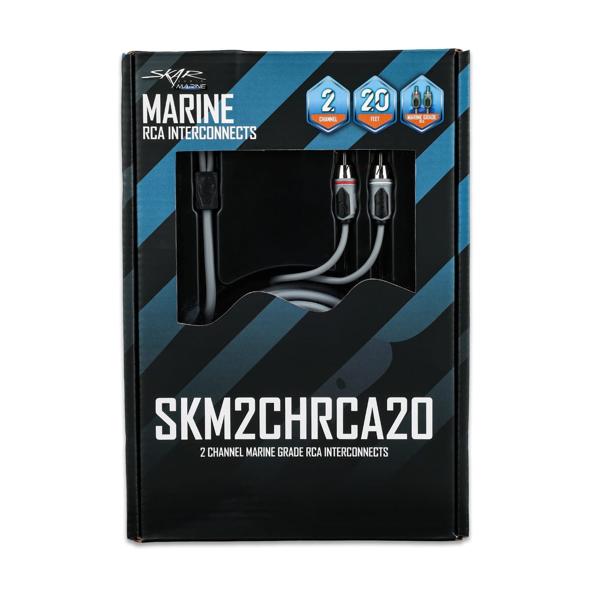 SKM2CHRCA20 | 20 Ft 2-Channel Marine Grade RCA Interconnect Cable #6