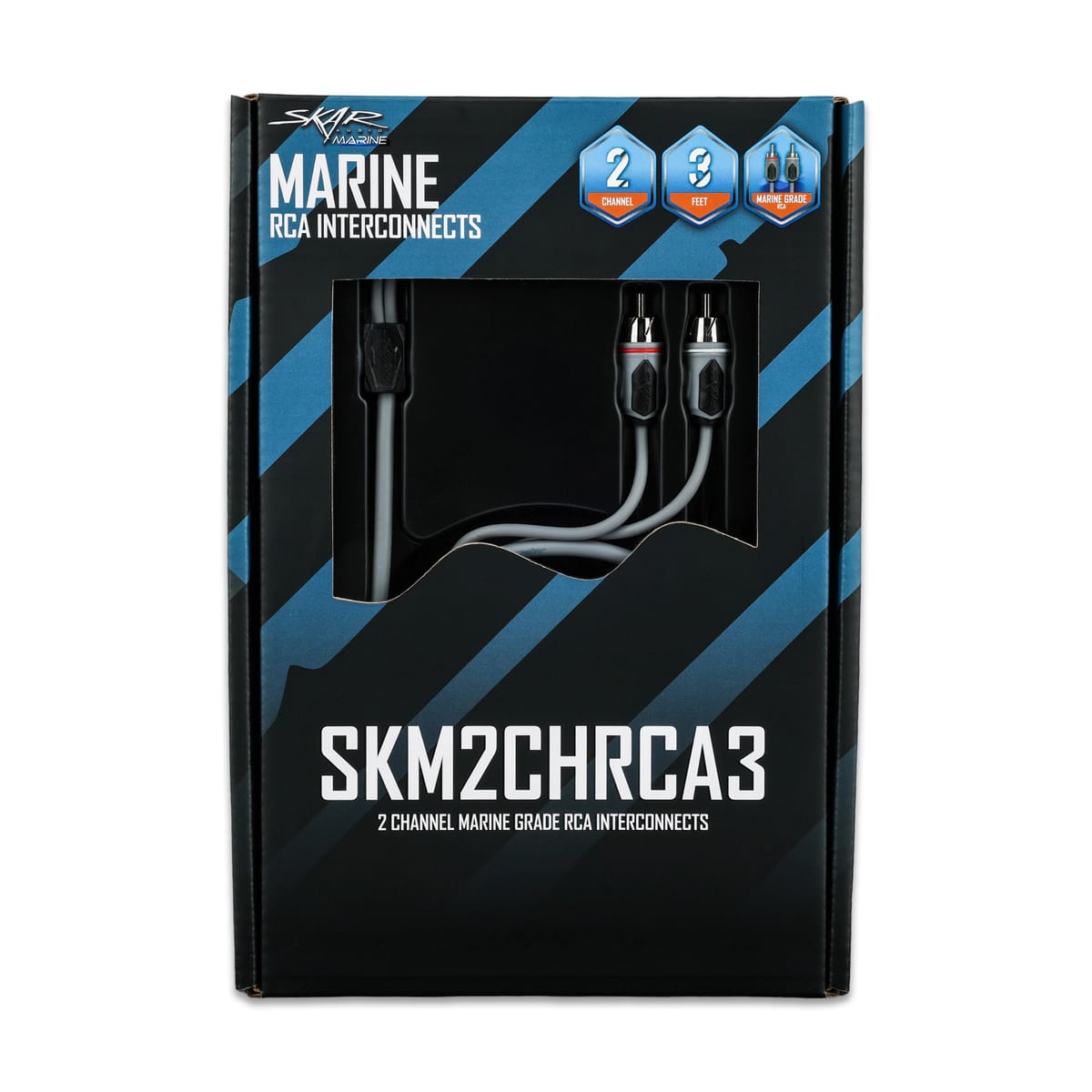 SKM2CHRCA3 | 3 Ft 2-Channel Marine Grade RCA Interconnect Cable #6