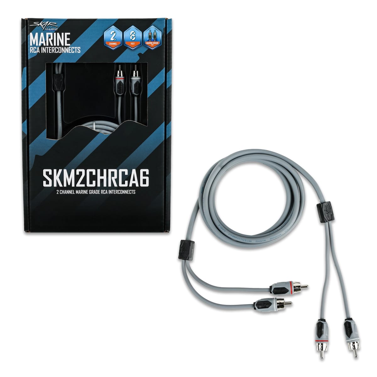 SKM2CHRCA6 | 6 Ft 2-Channel Marine Grade RCA Interconnect Cable #2