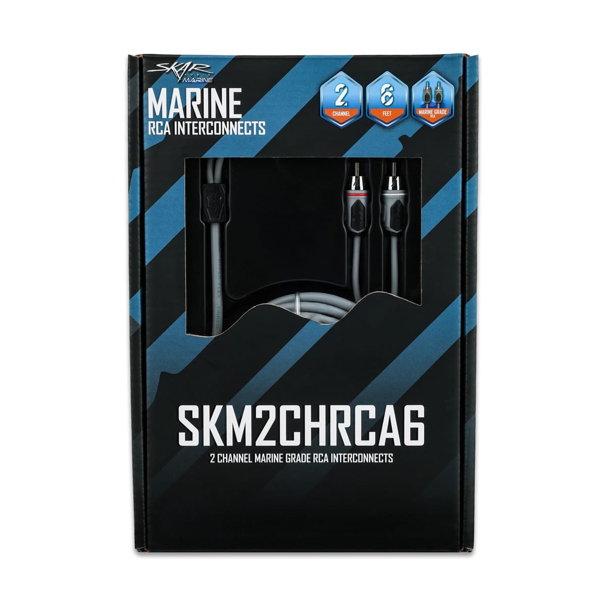 SKM2CHRCA6 | 6 Ft 2-Channel Marine Grade RCA Interconnect Cable #6